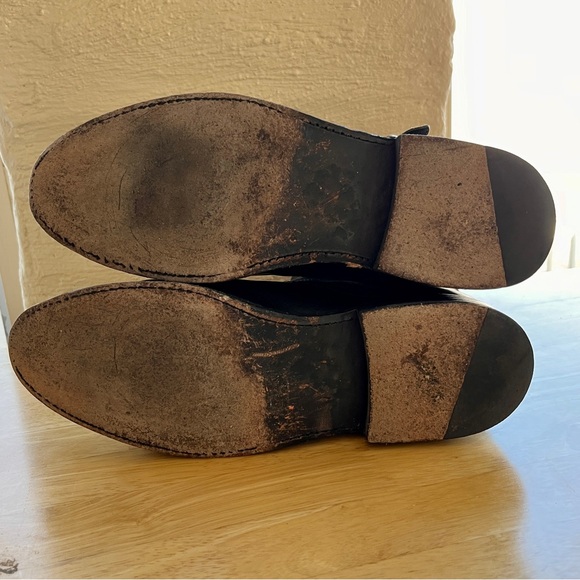 Authentic Frye Black Leather Moto Boots - size 9 - Picture 6 of 6